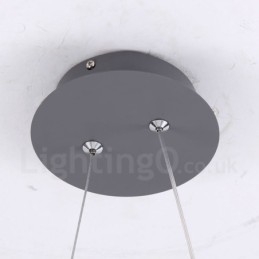 Lámpara colgante moderna contemporánea de acrílico de 1 luz con pantalla de acero