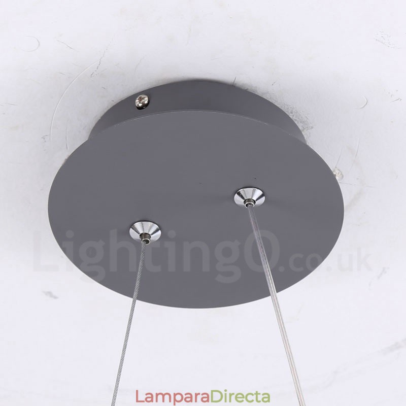 Lámpara colgante moderna contemporánea de acrílico de 1 luz con pantalla de acero