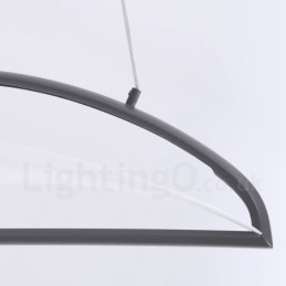 Lámpara colgante moderna contemporánea de acrílico de 1 luz con pantalla de acero