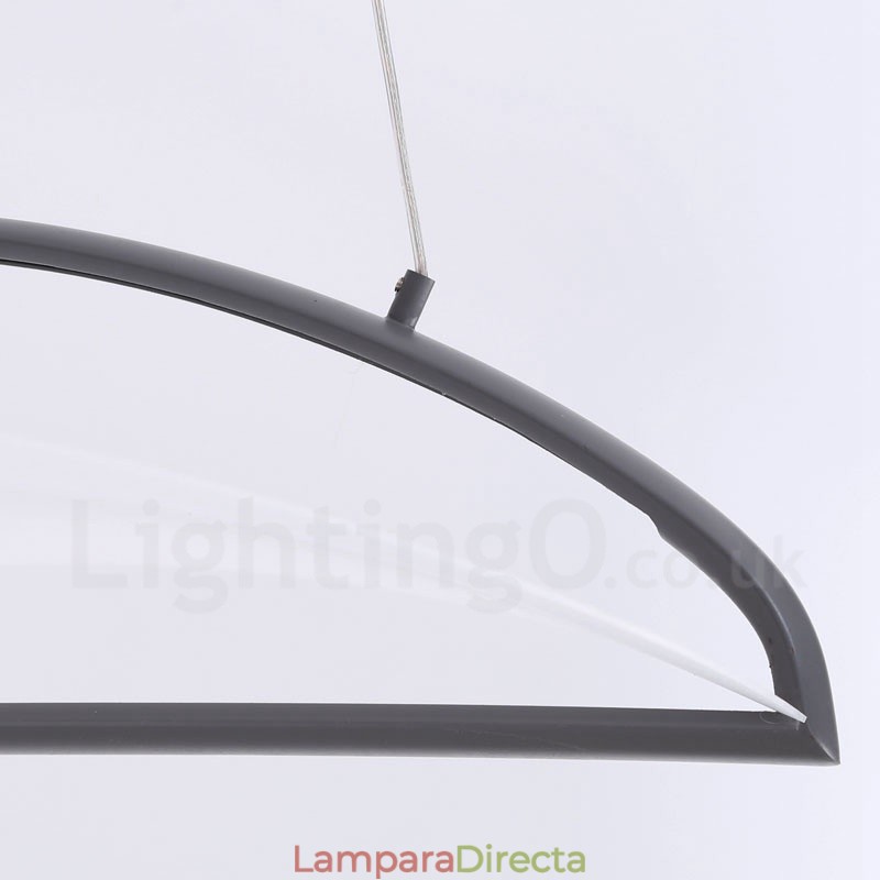 Lámpara colgante moderna contemporánea de acrílico de 1 luz con pantalla de acero