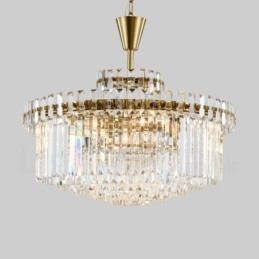 Lámpara colgante moderna contemporánea de acero de 9 luces con pantalla de cristal