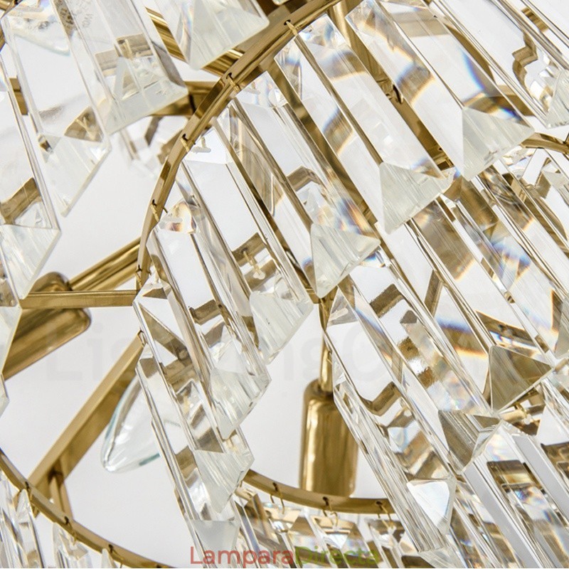 Lámpara colgante moderna contemporánea de acero de 9 luces con pantalla de cristal