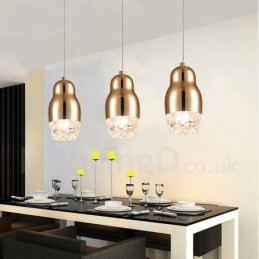 Lámpara colgante moderna contemporánea de aleación de aluminio de 1 luz con pantalla acrílica