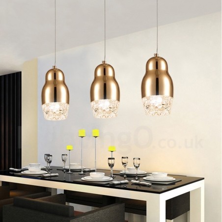 Lámpara colgante moderna contemporánea de aleación de aluminio de 1 luz con pantalla acrílica Lámpara colgante moderna contemporánea de aleación de aluminio de 1 luz con pantalla acrílica