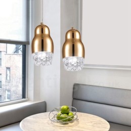 Lámpara colgante moderna contemporánea de aleación de aluminio de 1 luz con pantalla acrílica