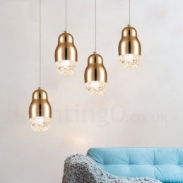 Lámpara colgante moderna contemporánea de aleación de aluminio de 1 luz con pantalla acrílica