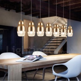 Lámpara colgante moderna contemporánea de aleación de aluminio de 1 luz con pantalla acrílica