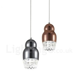 Lámpara colgante moderna contemporánea de aleación de aluminio de 1 luz con pantalla acrílica