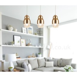 Lámpara colgante moderna contemporánea de aleación de aluminio de 1 luz con pantalla acrílica