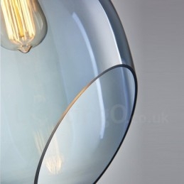 Lámpara colgante moderna contemporánea de 1 luz de vidrio con pantalla de vidrio