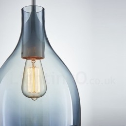 Lámpara colgante moderna contemporánea de 1 luz de vidrio con pantalla de vidrio