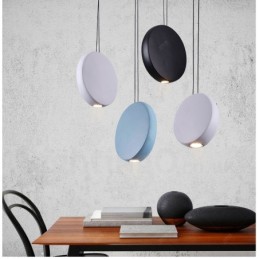 Lámpara colgante moderna contemporánea de una luz de aleación de aluminio con pantalla de aleación de aluminio