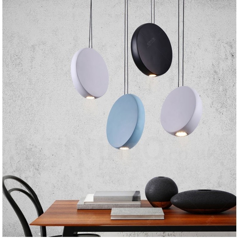 Lámpara colgante moderna contemporánea de una luz de aleación de aluminio con pantalla de aleación de aluminio