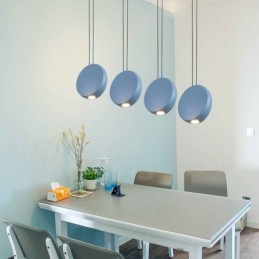 Lámpara colgante moderna contemporánea de una luz de aleación de aluminio con pantalla de aleación de aluminio