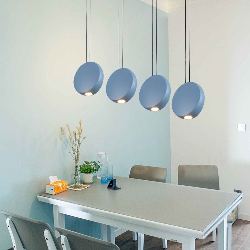 Lámpara colgante moderna contemporánea de una luz de aleación de aluminio con pantalla de aleación de aluminio