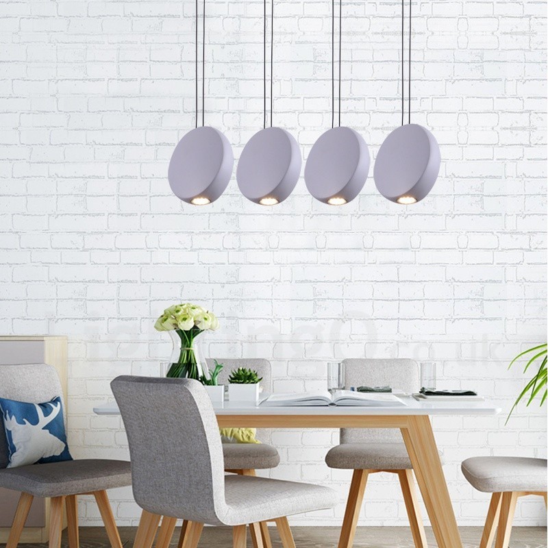Lámpara colgante moderna contemporánea de una luz de aleación de aluminio con pantalla de aleación de aluminio
