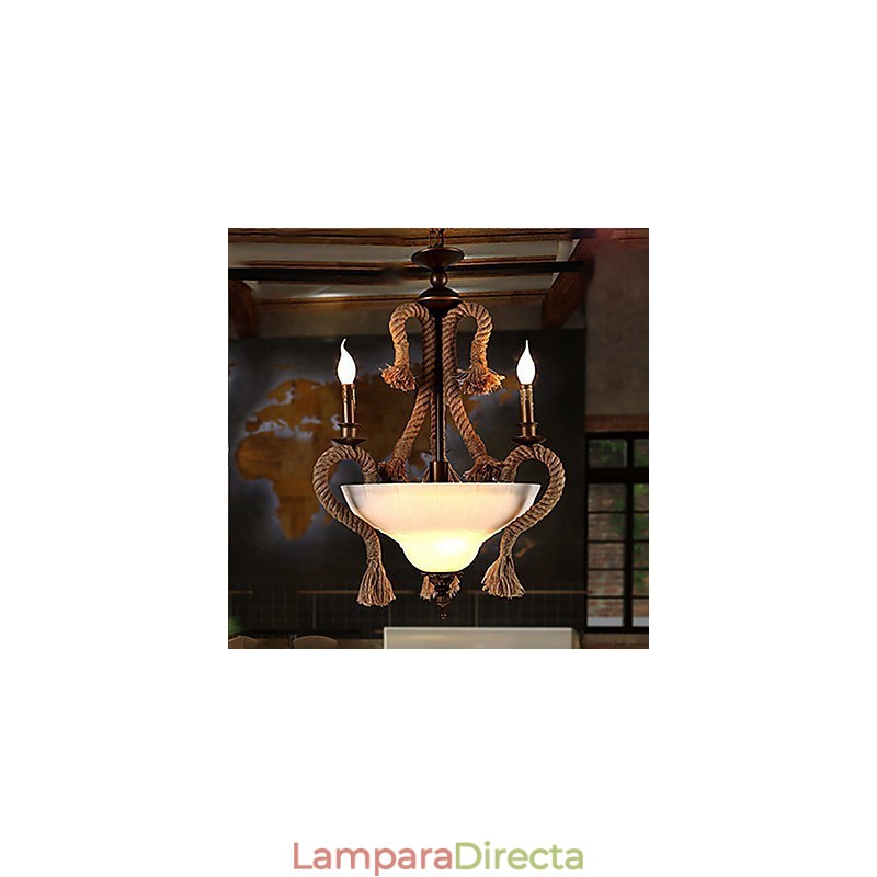 Lámpara de araña estilo mini moderna contemporánea de metal