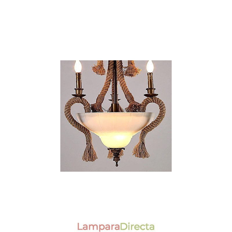 Lámpara de araña estilo mini moderna contemporánea de metal