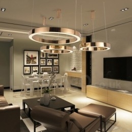 Lámpara colgante moderna contemporánea de acero de 1 luz con pantalla acrílica