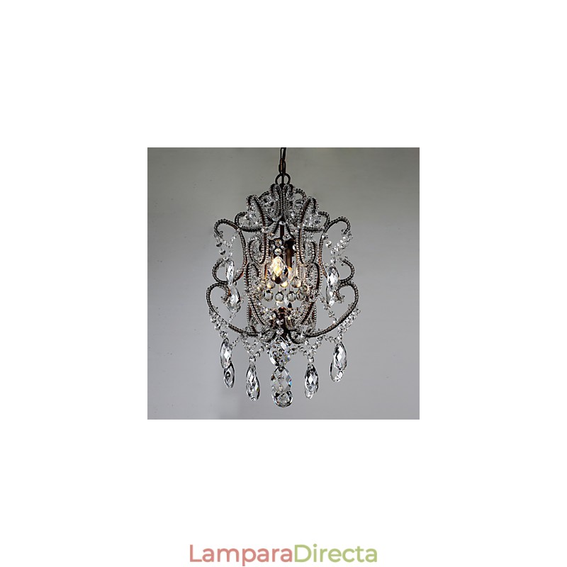 Lámpara colgante de cristal con diseño de araña moderna y vintage