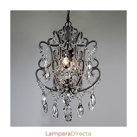Lámpara colgante de cristal con diseño de araña moderna y vintage Lámpara colgante de cristal con diseño de araña moderna y vintage