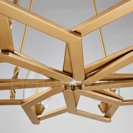 Lámpara colgante moderna contemporánea de acero de 10 luces con pantalla de vidrio