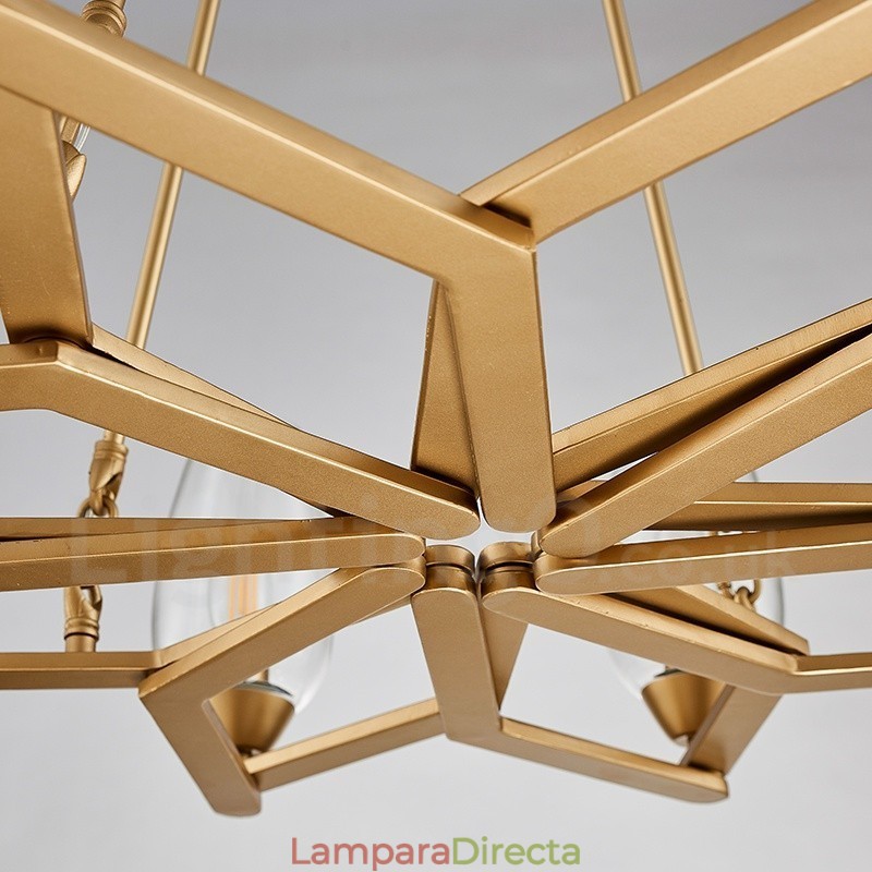 Lámpara colgante moderna contemporánea de acero de 10 luces con pantalla de vidrio