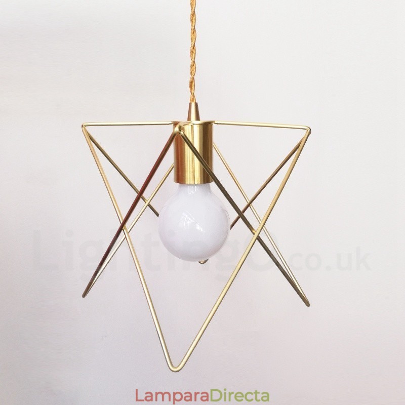 Lámpara colgante moderna contemporánea de acero de 1 luz con pantalla
