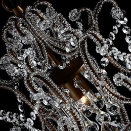 Lámpara colgante de cristal con diseño de araña moderna y vintage