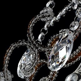 Lámpara colgante de cristal con diseño de araña moderna y vintage