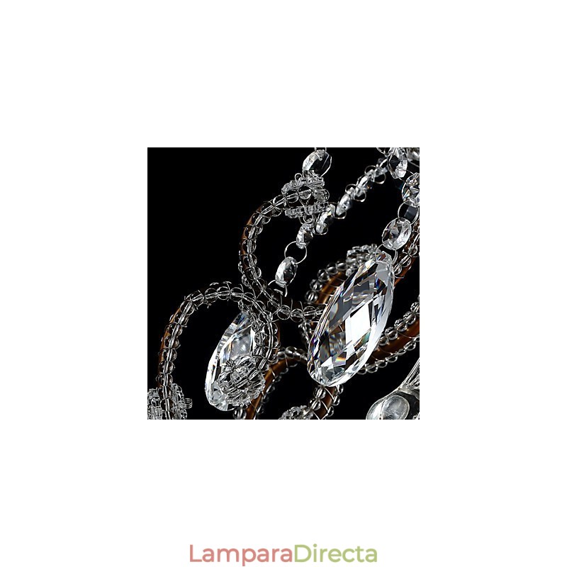 Lámpara colgante de cristal con diseño de araña moderna y vintage