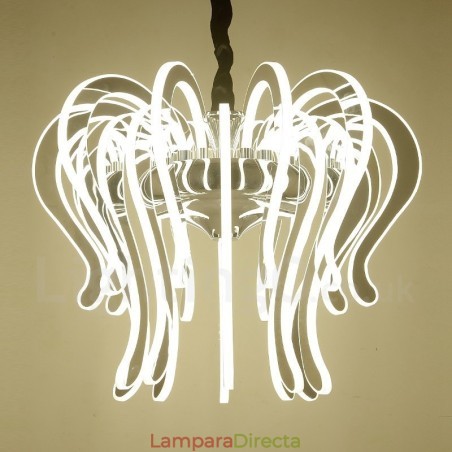 Lámpara de araña moderna contemporánea de acero de 20 luces con pantalla acrílica Lámpara de araña moderna contemporánea de acero de 20 luces con pantalla acrílica
