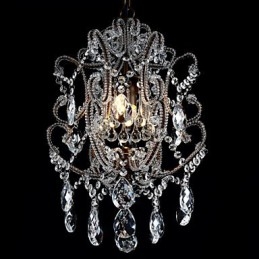 Lámpara colgante de cristal con diseño de araña moderna y vintage