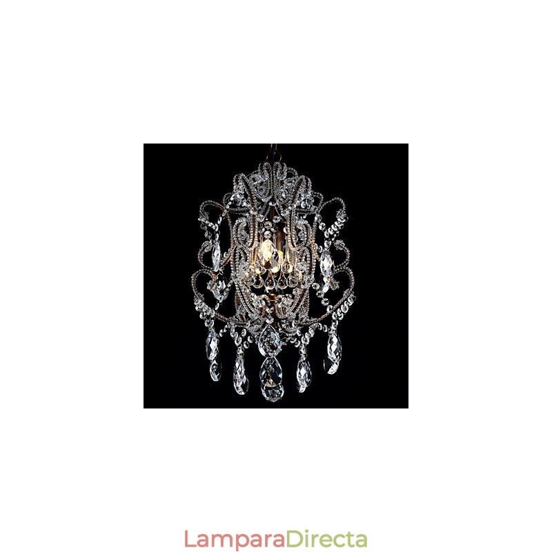 Lámpara colgante de cristal con diseño de araña moderna y vintage