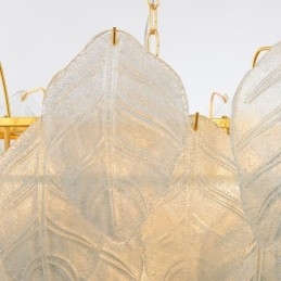Lámpara colgante moderna contemporánea de acero de 4 luces con pantalla de vidrio