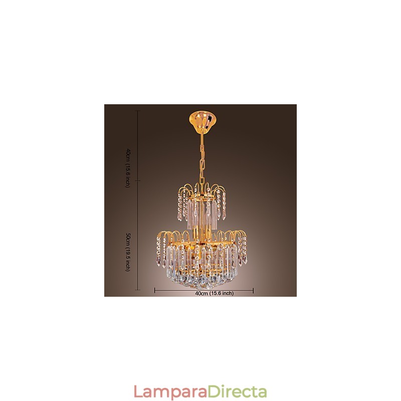 Lámpara de araña de cristal de lujo con 7 luces