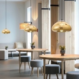 Lámpara colgante moderna contemporánea de vidrio de 1 luz con pantalla de vidrio