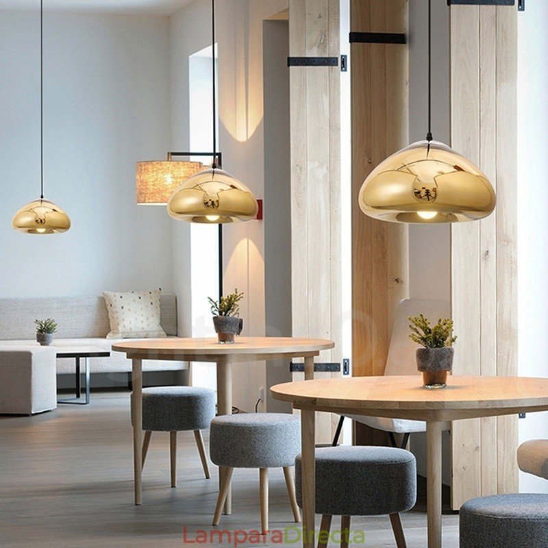 Lámpara colgante moderna contemporánea de vidrio de 1 luz con pantalla de vidrio
