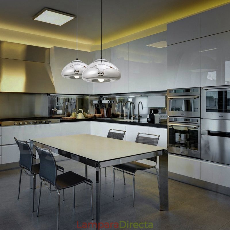 Lámpara colgante moderna contemporánea de vidrio de 1 luz con pantalla de vidrio
