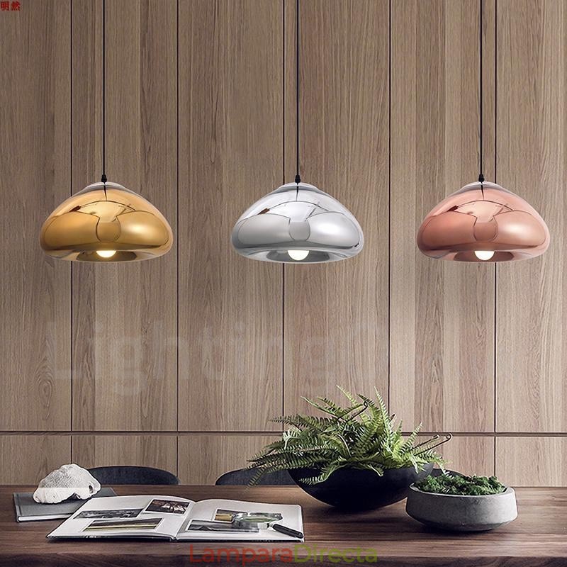 Lámpara colgante moderna contemporánea de vidrio de 1 luz con pantalla de vidrio