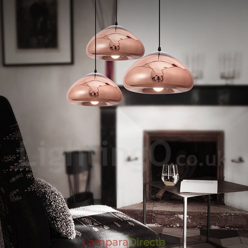 Lámpara colgante moderna contemporánea de vidrio de 1 luz con pantalla de vidrio