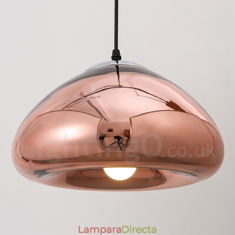 Lámpara colgante moderna contemporánea de vidrio de 1 luz con pantalla de vidrio