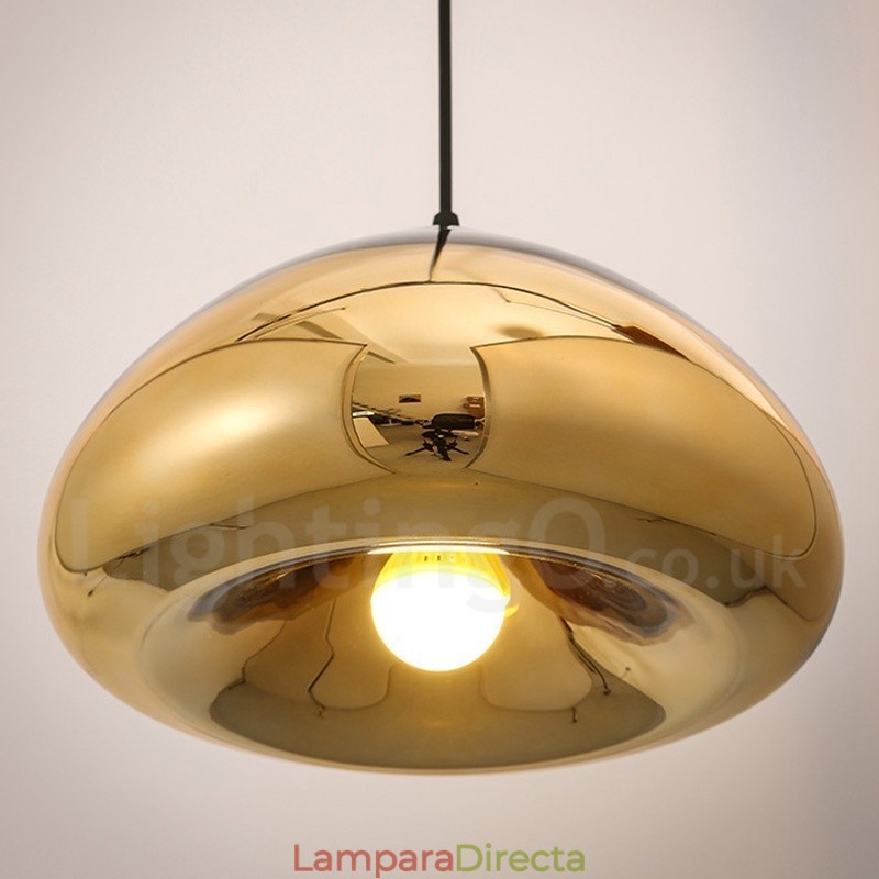 Lámpara colgante moderna contemporánea de vidrio de 1 luz con pantalla de vidrio