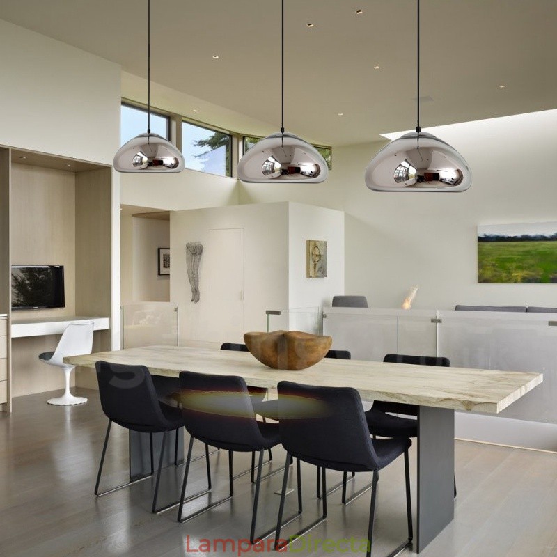 Lámpara colgante moderna contemporánea de vidrio de 1 luz con pantalla de vidrio