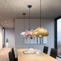 Lámpara colgante moderna contemporánea de vidrio de 1 luz con pantalla de vidrio