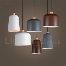 Lámpara colgante moderna contemporánea de una luz de aleación de aluminio con pantalla de aleación de aluminio