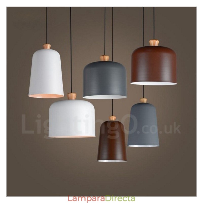 Lámpara colgante moderna contemporánea de una luz de aleación de aluminio con pantalla de aleación de aluminio