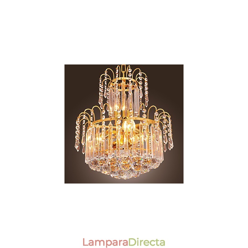 Lámpara de araña de cristal de lujo con 7 luces