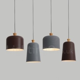 Lámpara colgante moderna contemporánea de una luz de aleación de aluminio con pantalla de aleación de aluminio