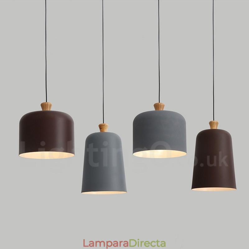 Lámpara colgante moderna contemporánea de una luz de aleación de aluminio con pantalla de aleación de aluminio